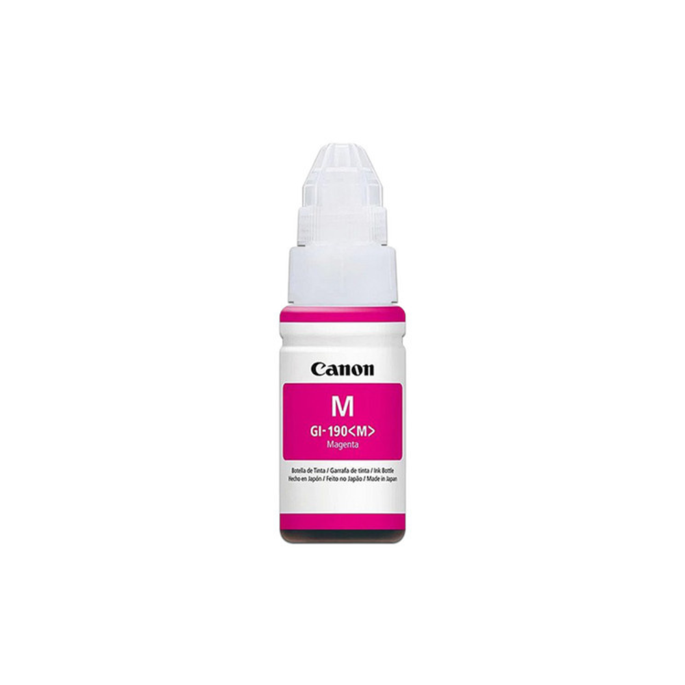 Tinta Canon GI-190M 0669C001AA Magenta Bote Para Pixma G1100 / G2100 / G3100 — Rendimiento 6,000 Páginas