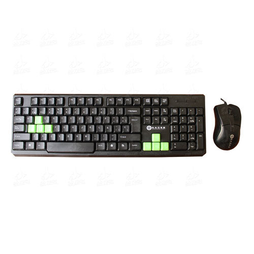 Kit Naceb Teclado y Mouse alambrico color Negro USB