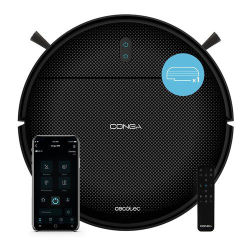 Robot Aspiradora Conga 4934 4 en 1 Wi-Fi Negro Cecotec