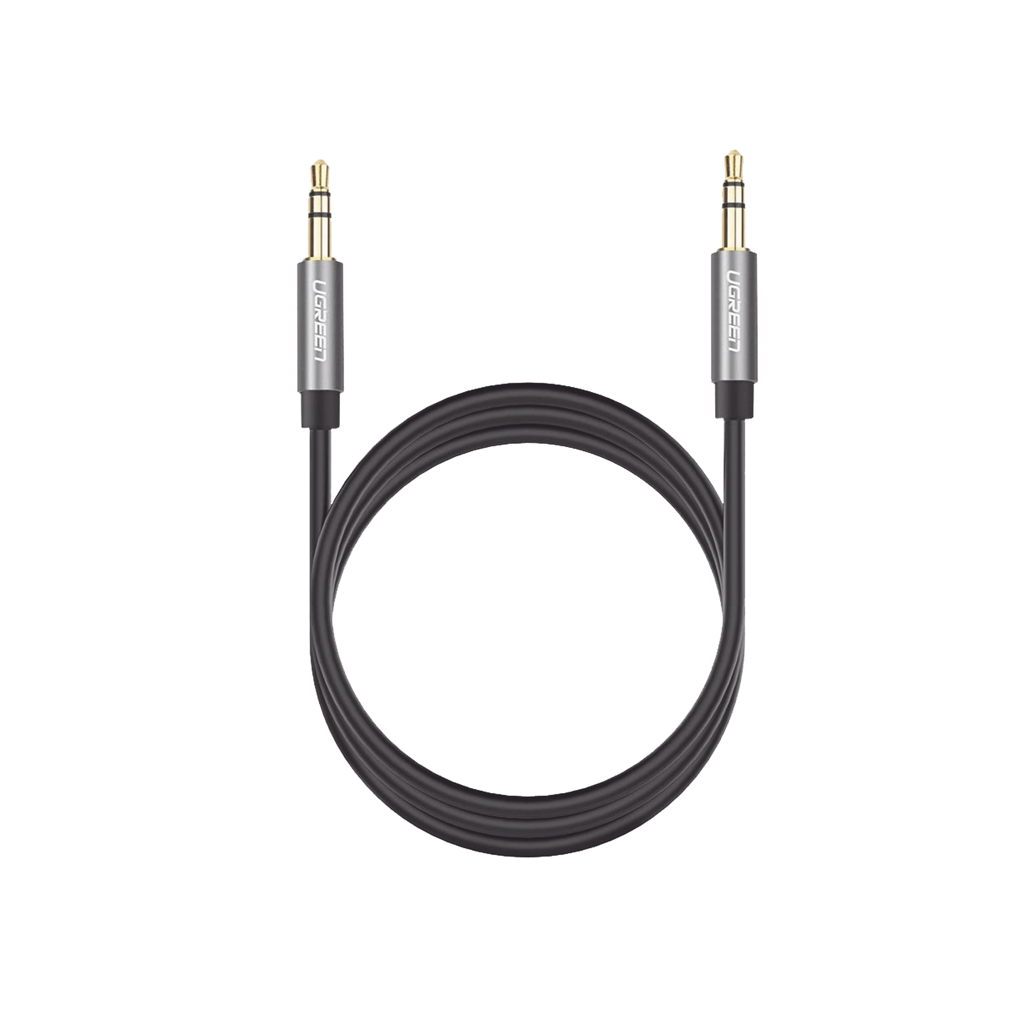 Cable Auxiliar 3.5mm a 3.5mm 2m Macho Macho TPE Aluminio Negro