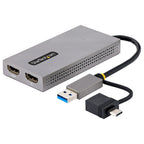 Adaptador USB 3.0/USB-C a Doble HDMI Cable 11cm Win/Mac StarTech 107B-USB-HDMI