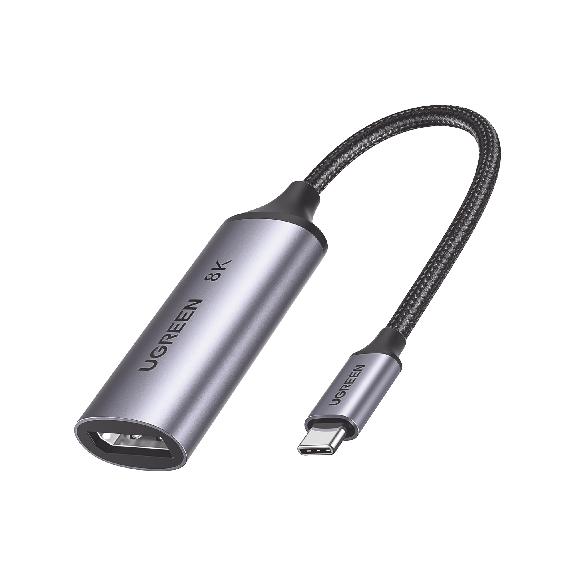 Cable USB C a DP 1.4 10cm 8K60Hz 4K240Hz Thunderbolt 3 4 HDR eARC DTS Dolby 3D ALLM VRR MST Aluminio
