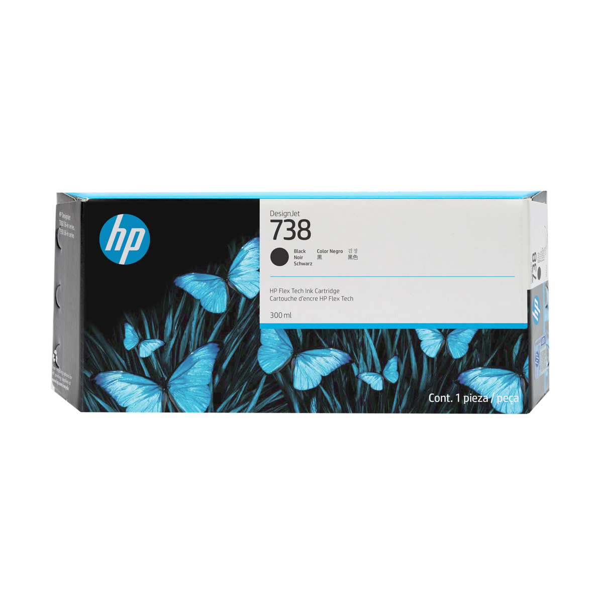 Tinta HP LF 738 498N8A Negro DesignJet T850 / T950 300ML