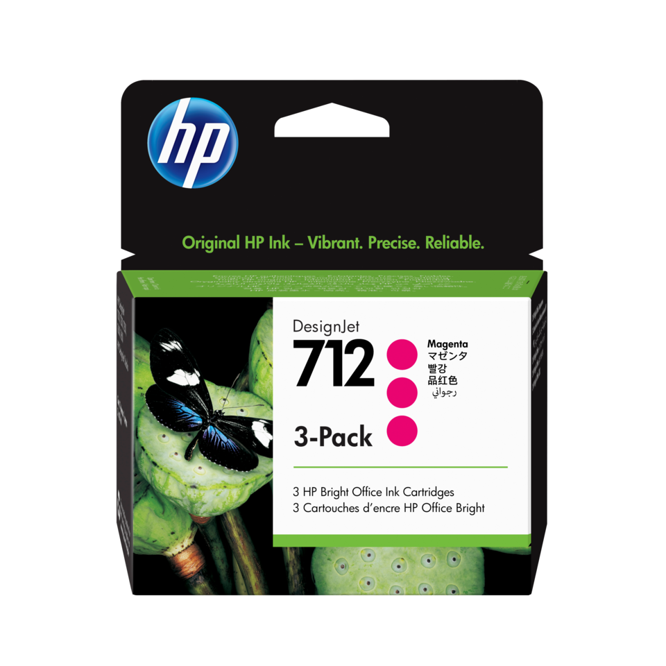 Tinta HP LF 712 3ED78A Magenta Para DesignJet T210 / T230 29ml (3-Pack)