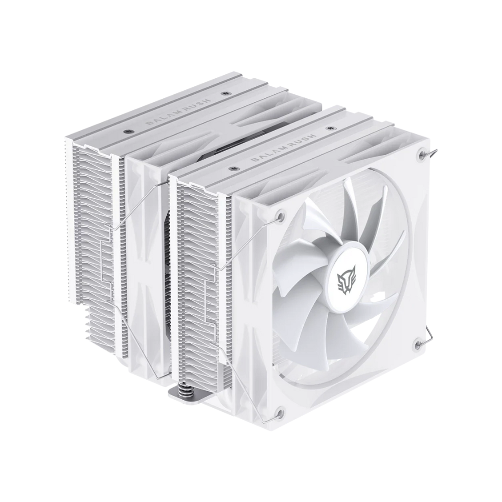 Enfriamiento de Aire Balam Rush Heliux Expert HEX90 Blanco Display para monitoreo de temperatura RGB 6 Pipas TDP 295 W Legend