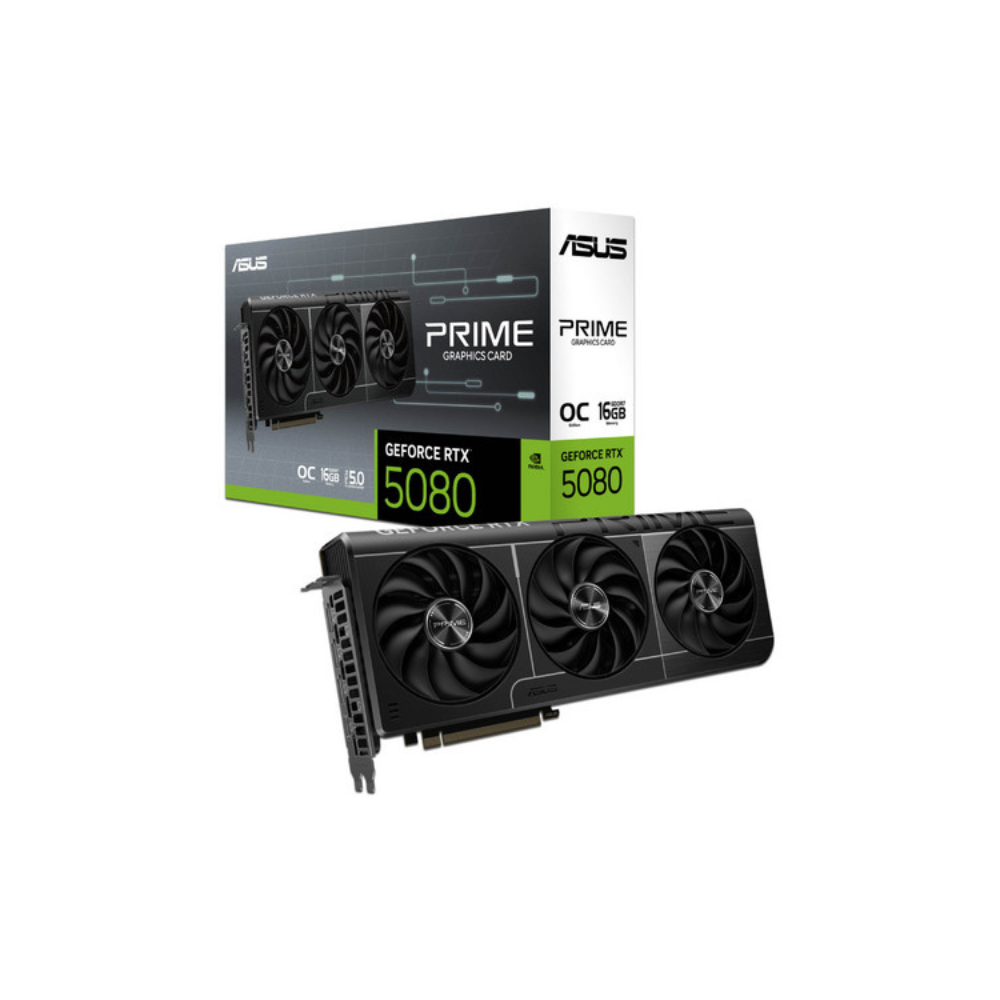 Tarjeta De Video ASUS 16GB PRIME RTX 5080 OC — GDDR7 / 1xHDMI / 3xDP / 3xFan — Modelo PRIME-RTX5080-O16G