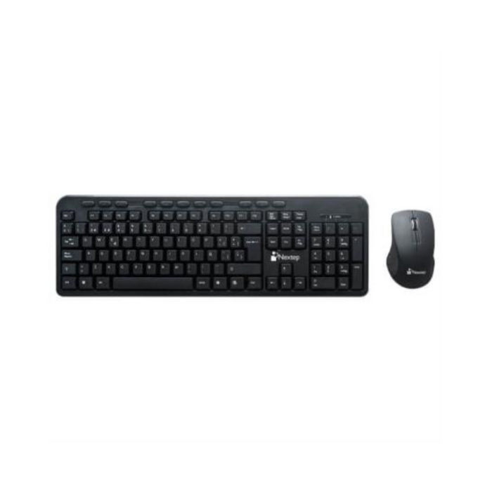 Kit Teclado y Mouse Nextep Inalambrico USB, Negro NE-415