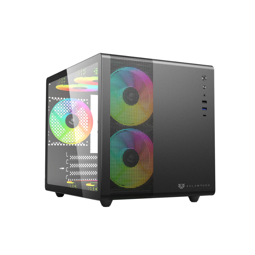 Gabinete Gamer GI930 Micro Torre Panel Izquierdo De Cristal Negro — Modelo BR-936033