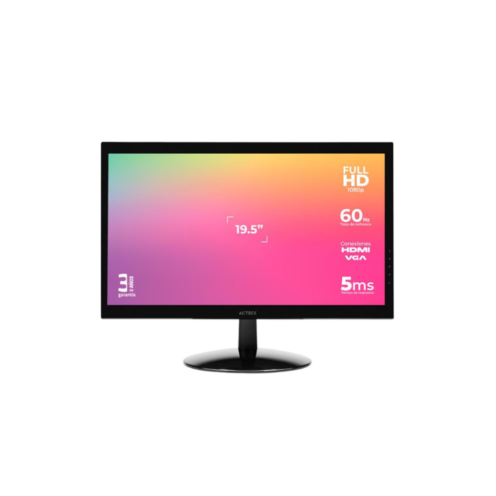 Monitor Acteck Captive Brite SP195, 19.5" LED HD+ 1600x900, Panel TN