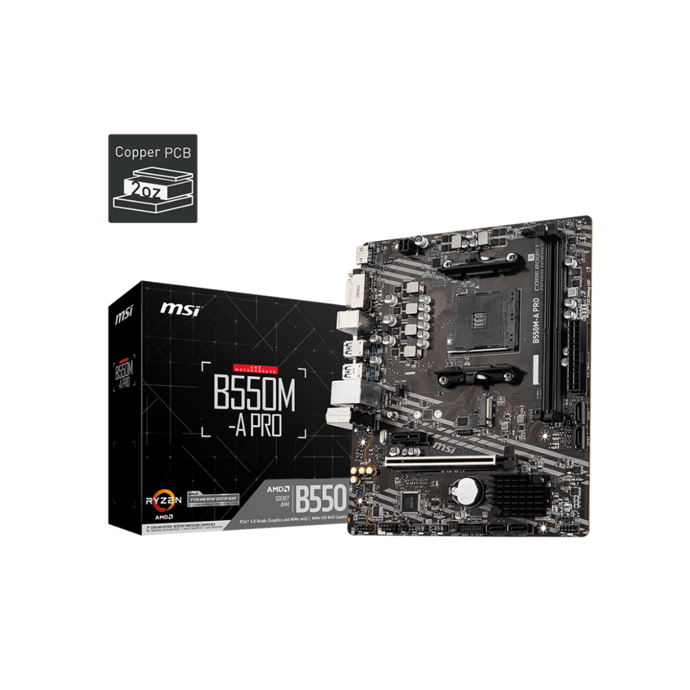 Tarjeta Madre MSI B550M-A Pro Socket AM4 2xDDR4 HDMI / DVI-D Micro ATX