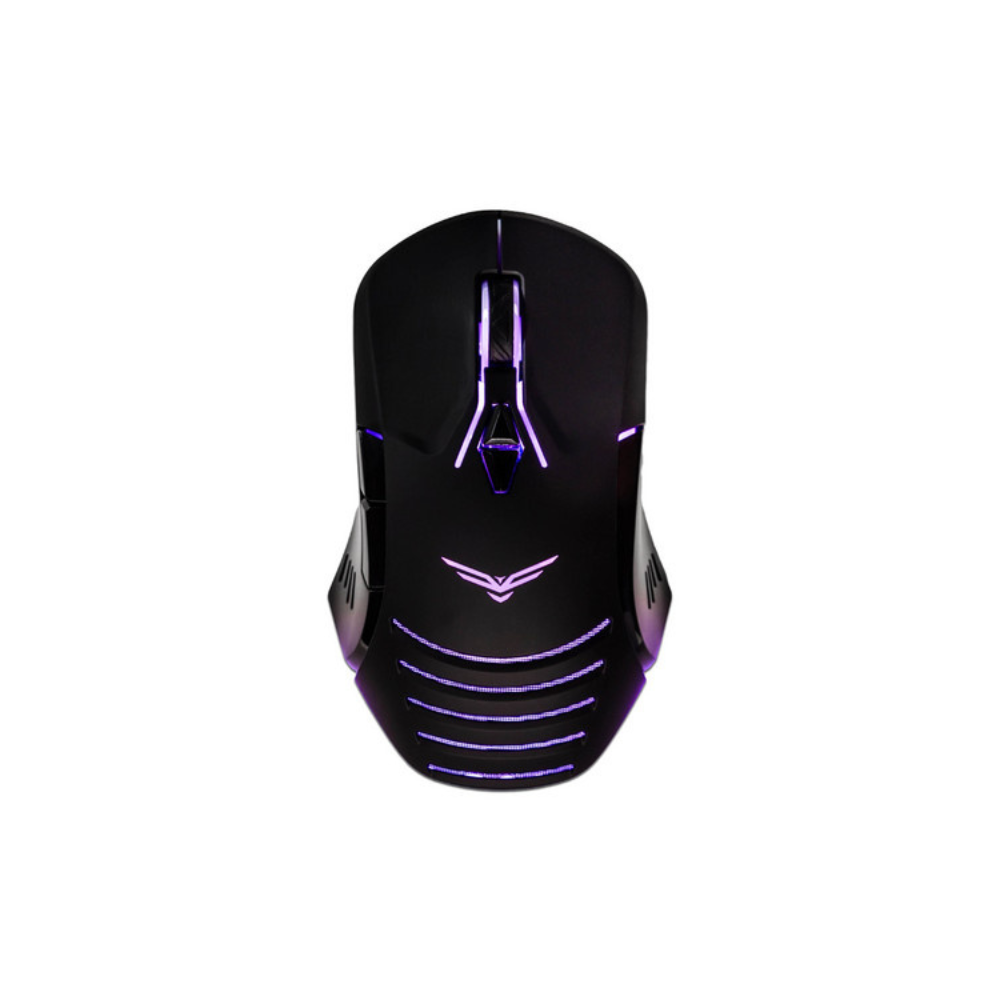 Mouse alambrico Naceb gamer RGB con uliminacion 7 Botones con scroll USB tipo A Osiris color Negro