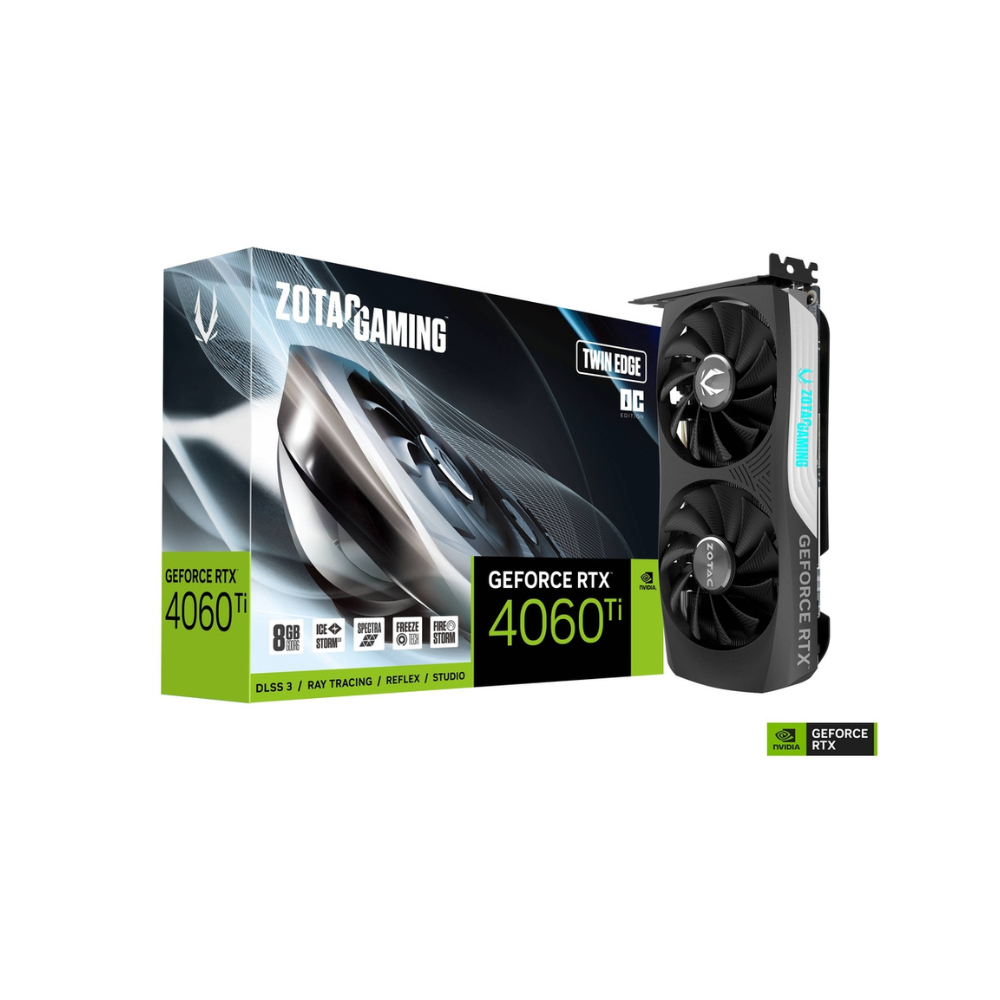 Tarjeta de Video Zotac 8GB GeForce RTX 4060 Ti Twin Edge 2X Fan GDDR6 DLSS 3 OC HDMI/DP