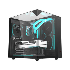 Gabinete Balam Rush Tank Majestic 6600 Media Torre Negro Cristal 3 Ventiladores ARGB ATX / Micro ATX / Mini ITX Sin Fuente