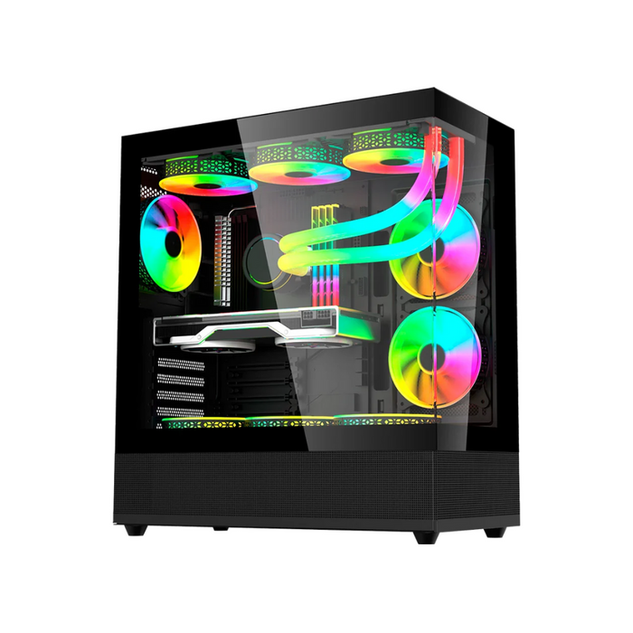 Gabinete Balam Rush Tank 9200 Media Torre USB 3.0 3 Ventiladores ARGB Negro — Modelo BR-938723