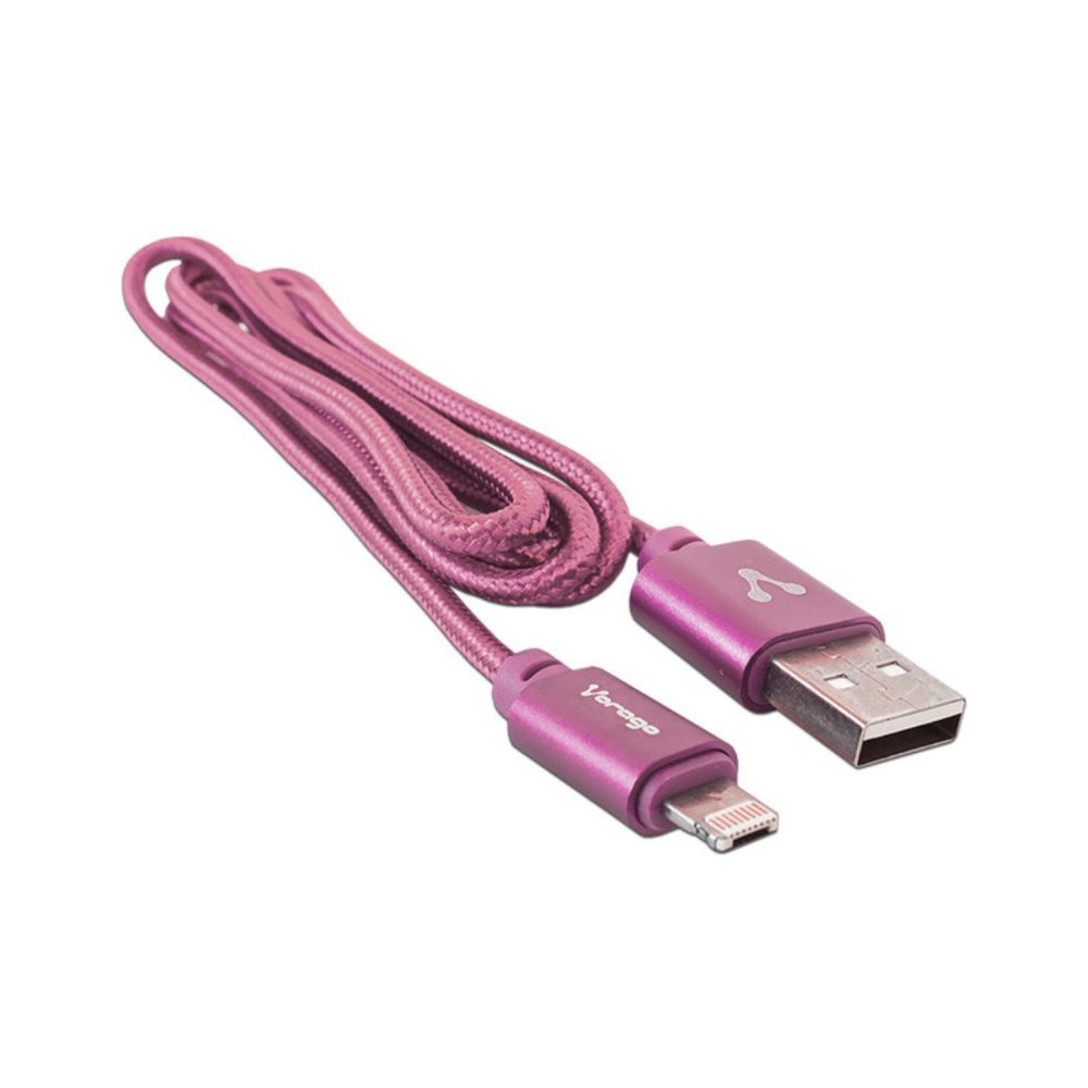 Cable Vorago Dual Micro USB/Lightning Rosa 1M Bolsa (CAB-209)