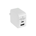 Cargador de Pared Perfect Choice 30W USB-C + USB-A, Blanco
