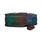 Kit gamer Naceb Teclado y Mouse alambrico con iluminacion color Negro USB