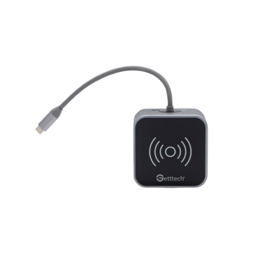 Docking Station GETTTECH GHW-69401 con RJ45, PD, SD/TF, USB, HDMI, Thunderbolt y Cargador Inalámbrico