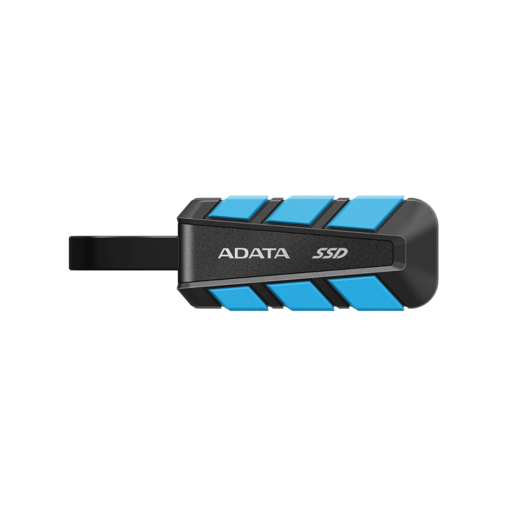 Unidad de Estado Solido Externo Adata SC740 de 500GB, USB C 3.2, de uso rudo, Azul con Negro.