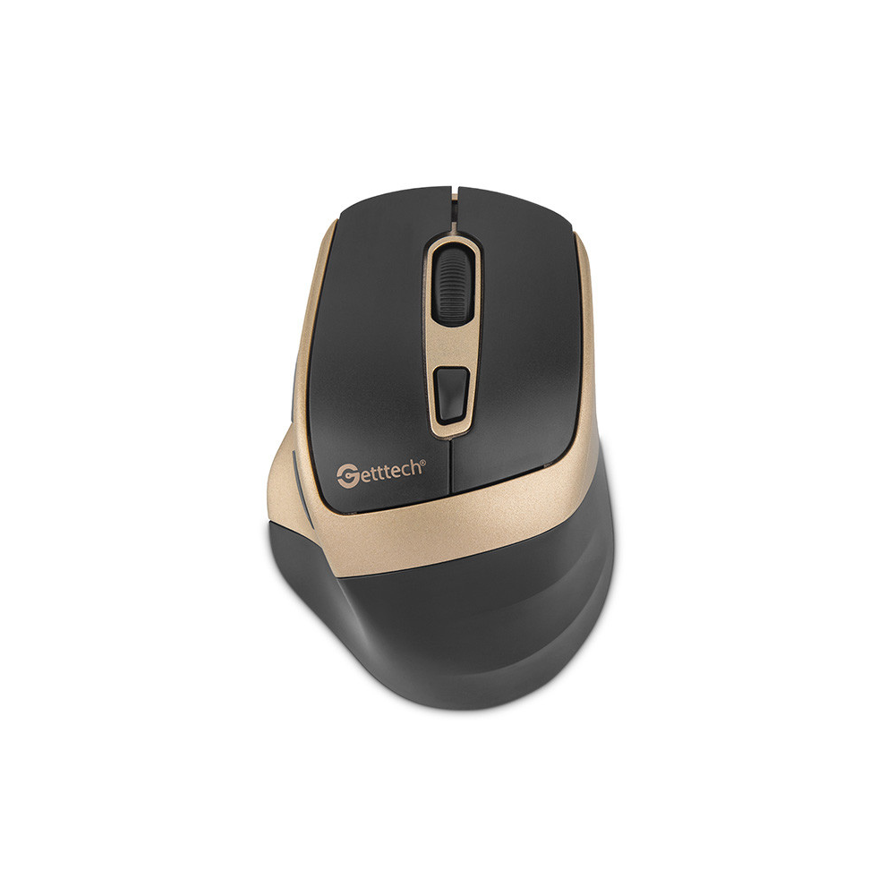 Mouse Inalambrico GETTTECH GGM-STDBW-01-GD 6D de Oficina Negro/Oro