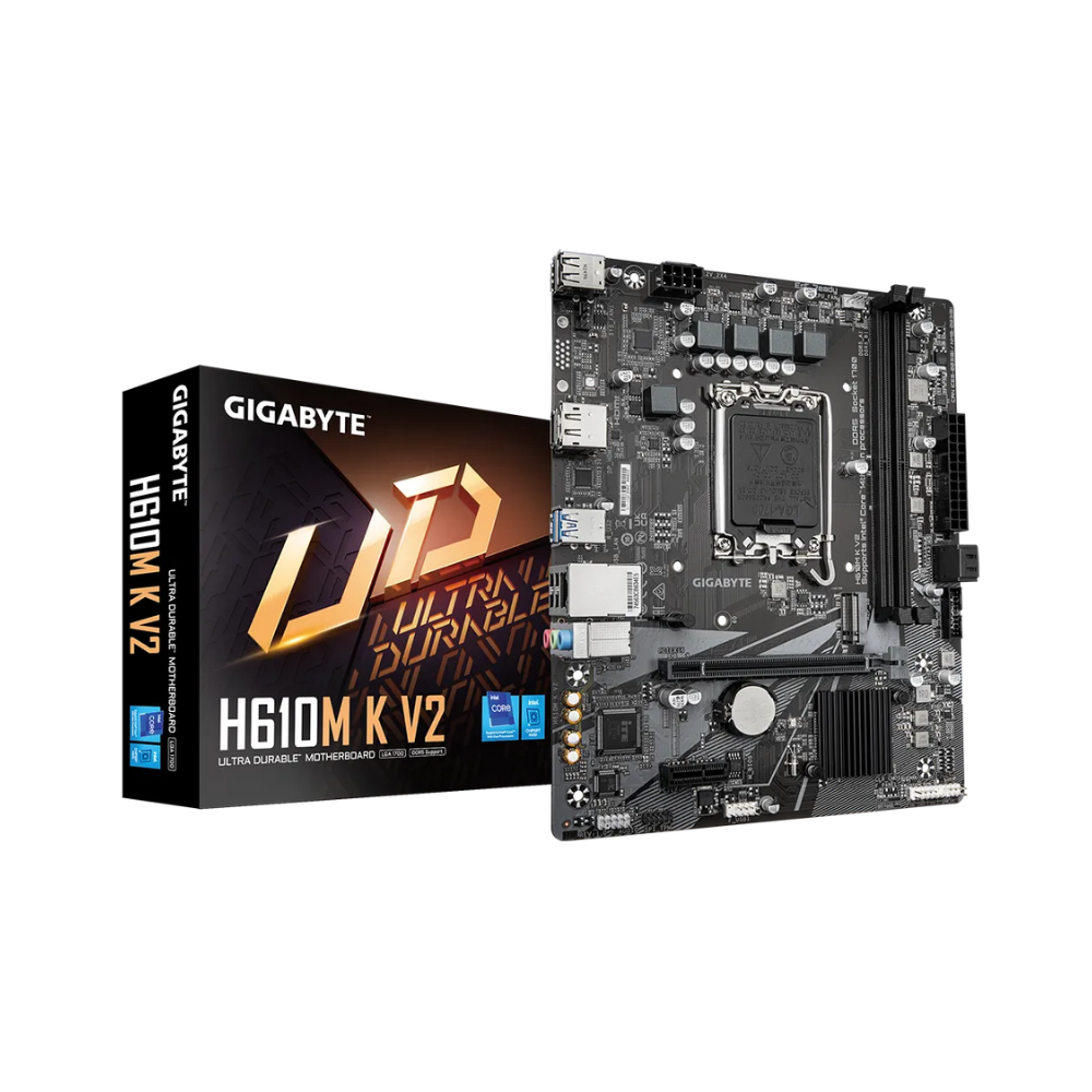 Tarjeta madre Gigabyte H610M K V2 socket 1700 Gen 12/13/14 2xDDR5 1xHDMI 1xDP Micro ATX