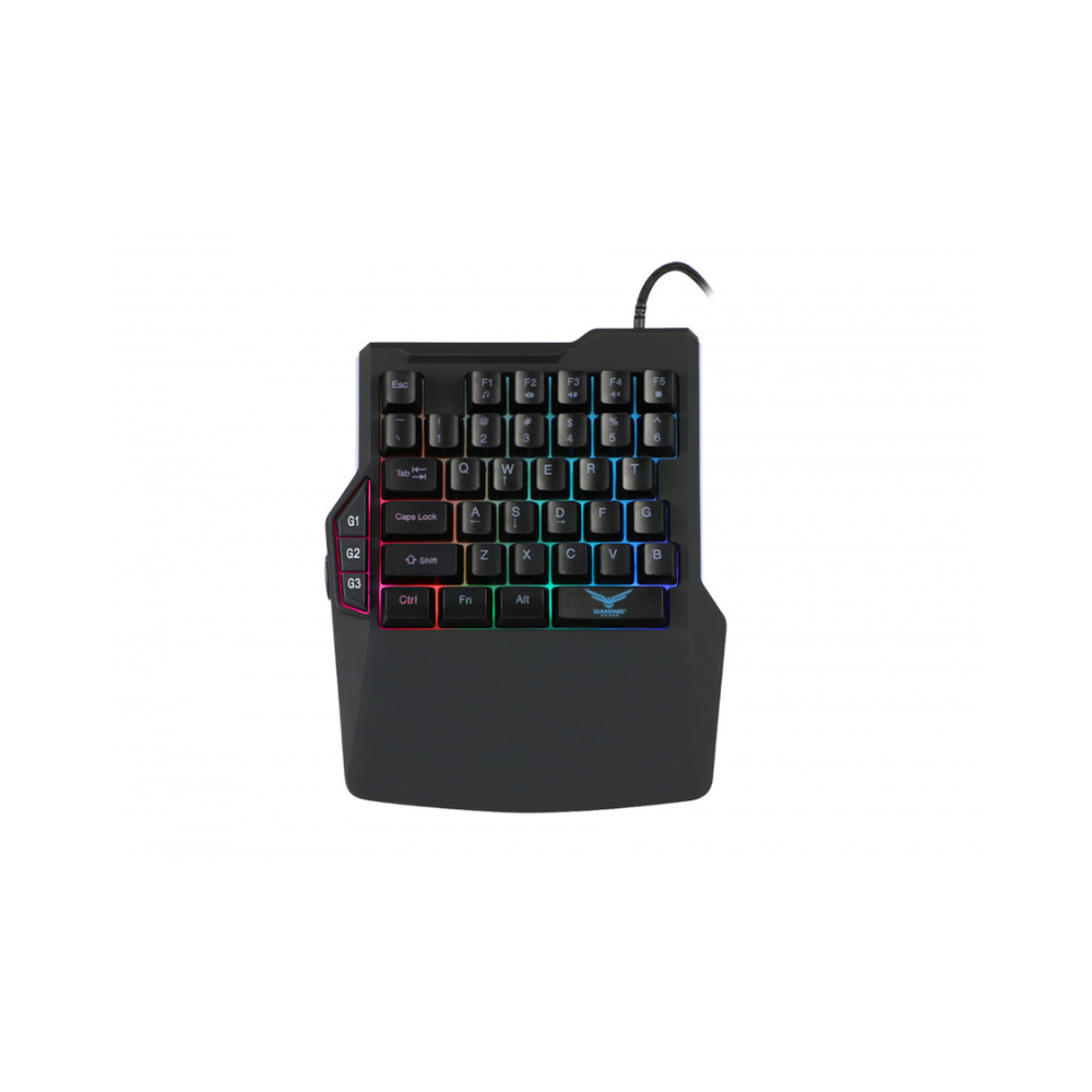 Teclado gamer Naceb one hand alambrico atheris retroiluminado rgb