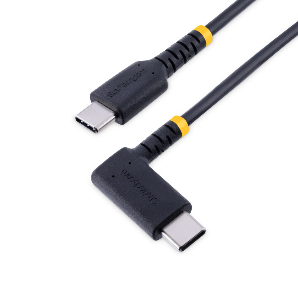 Cable USB-C 1m Acodado Recto PD 60W 3A Carga Rápida StarTech.com Mod. R2CCR-1M-USB-CABLE