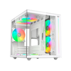 Gabinete Balam Tank Pro GM955 Mini Torre / Mini ATX Cristal Blanco — Modelo BR-937337