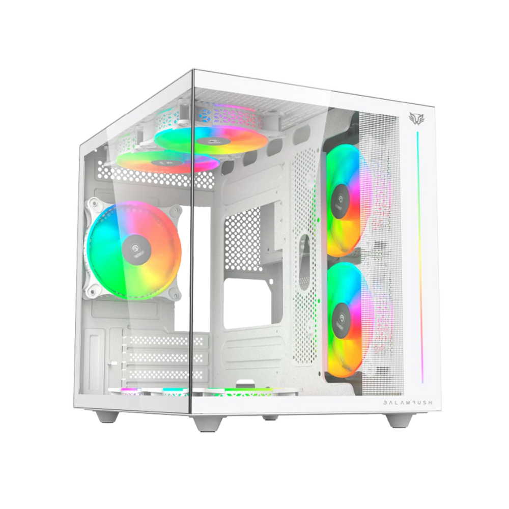 Gabinete Balam Tank Pro GM955 Mini Torre / Mini ATX Cristal Blanco — Modelo BR-937337