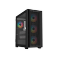 Gabinete Balam Rush Twin Mate 7000B Media Torre Negro Cristal 4 Ventiladores ARGB ATX Sin Fuente Panel Frontal Intercambiable Cristal / Malla