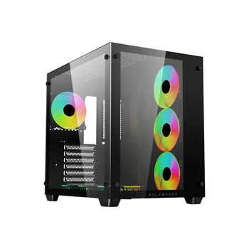 Gabinete Gamer Tank Pro GM930 Media Torre ATX Panel Izquierdo De Cristal Negro — Modelo BR-935944