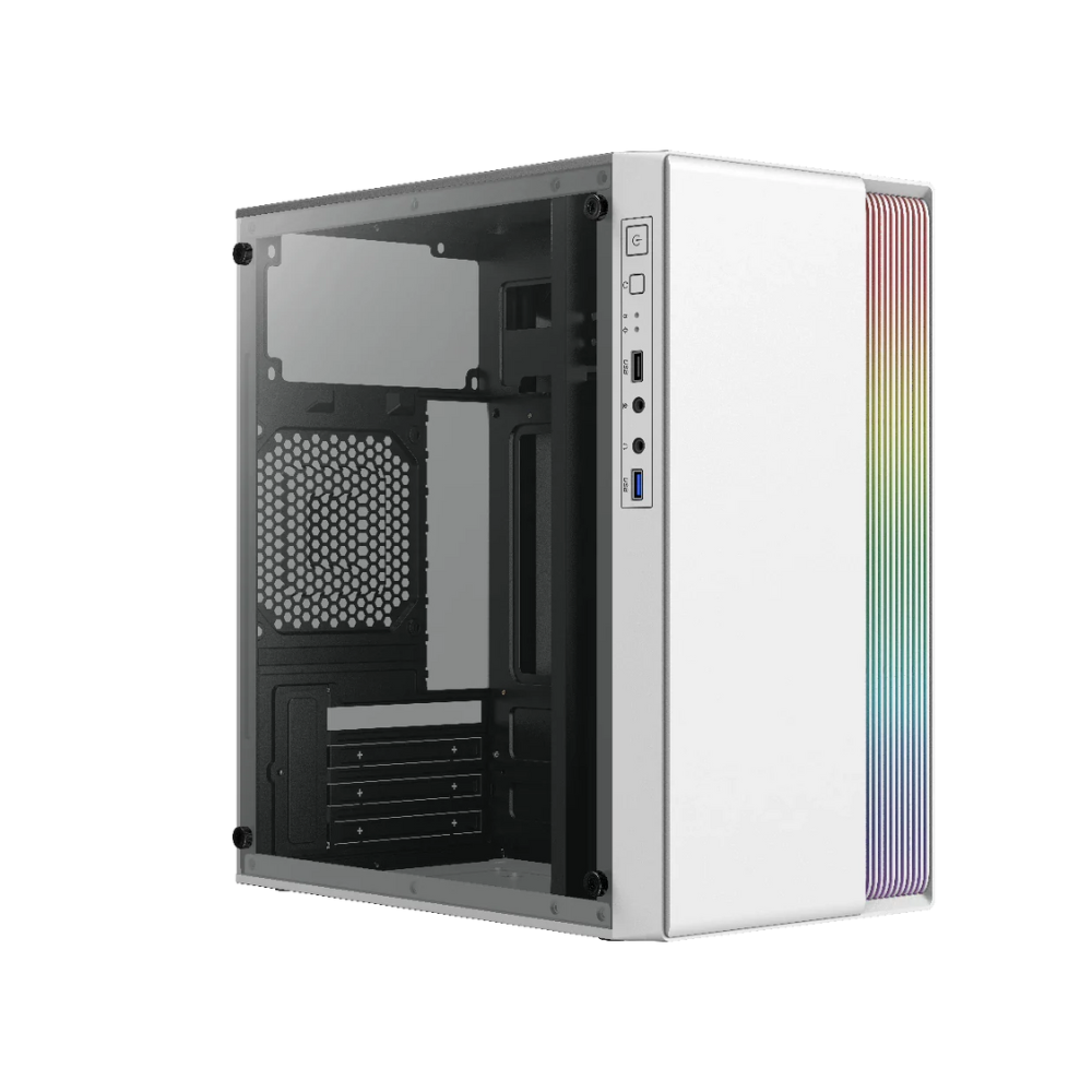 Gabinete Acteck Fusion II M-ATX Fuente ATX 500W USB 3.0 Blanco — Modelo AC-935760