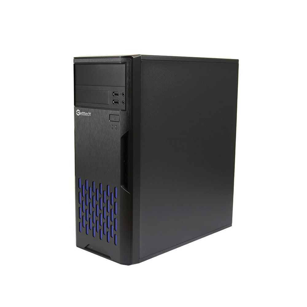 Gabinete GETTTECH GG-1801 ATX con Fuente 500W, 1 Ventilador, 2 USB 3.0, Negro