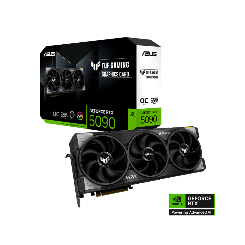 Tarjeta de video Asus 32GB GeForce RTX 5090 TUF GAMING 3xfan GDDR7 DLSS 4 OC 2xHDMI 3xDP TUF-RTX5090-O32G-GAMING