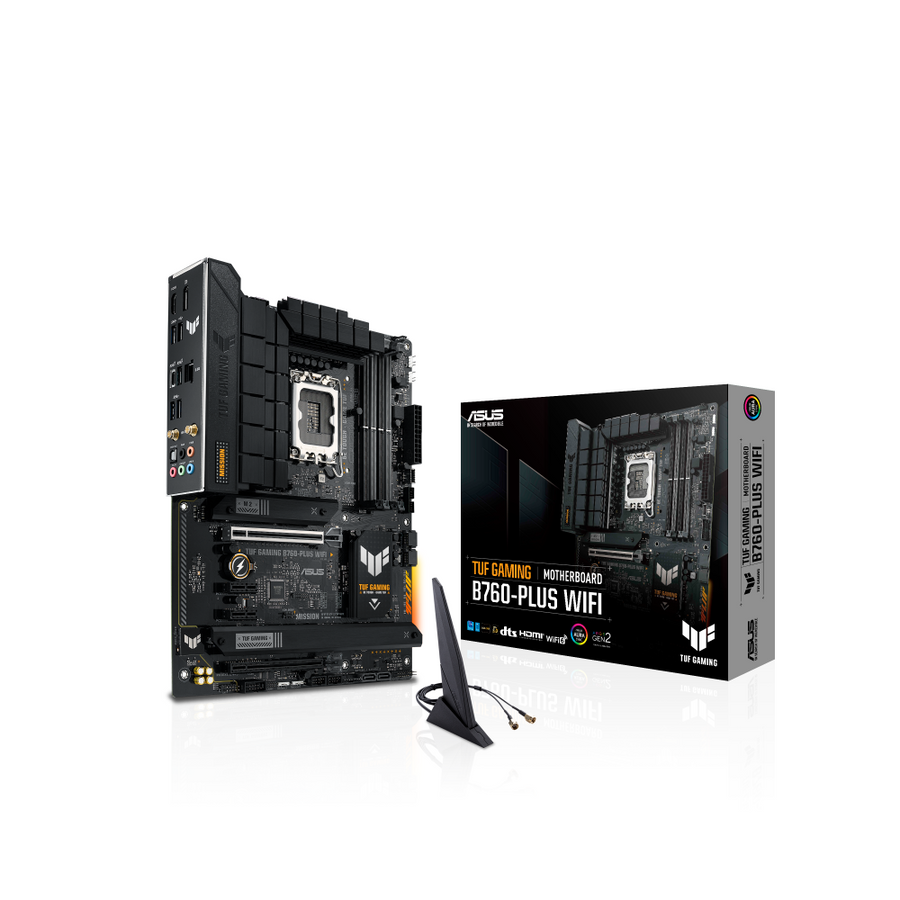 Tarjeta madre Asus TUF Gaming B760-PLUS Wifi socket 1700 Gen 12/13/14 4xDDR5 HDMI DP ATX