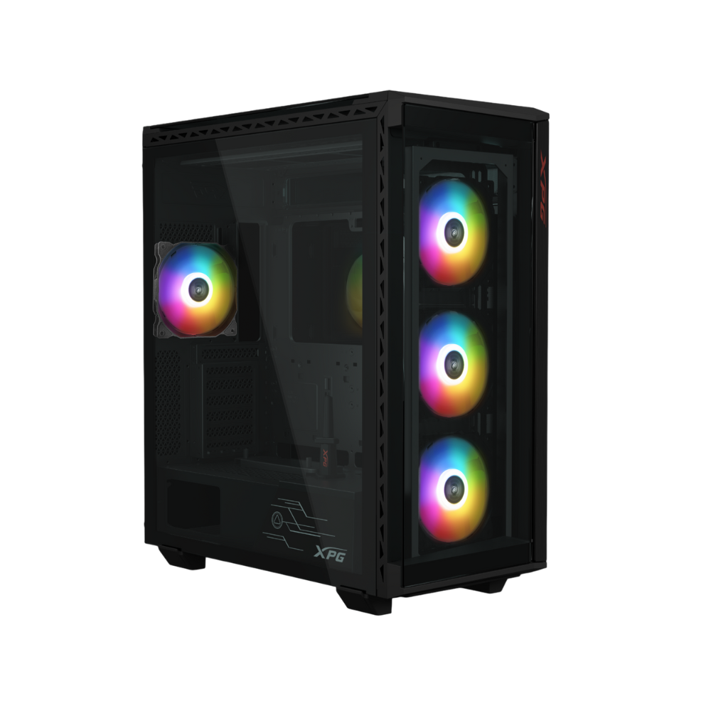 Gabinete XPG Battlecruiser Mid Tower, Negro, 4 Ventiladores (Battlecruiseriist-BKCWW)
