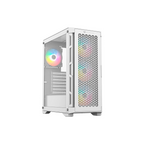 Gabinete Balam Rush Twin Mate 5000 Media Torre Blanco Cristal 4 Ventiladores ARGB ATX Sin Fuente Panel Frontal Intercambiable Cristal / Malla