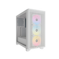 Gabinete Corsair 3000D RGB Airflow Blanco Cristal Templado ATX Media Torre 3 Ventiladores