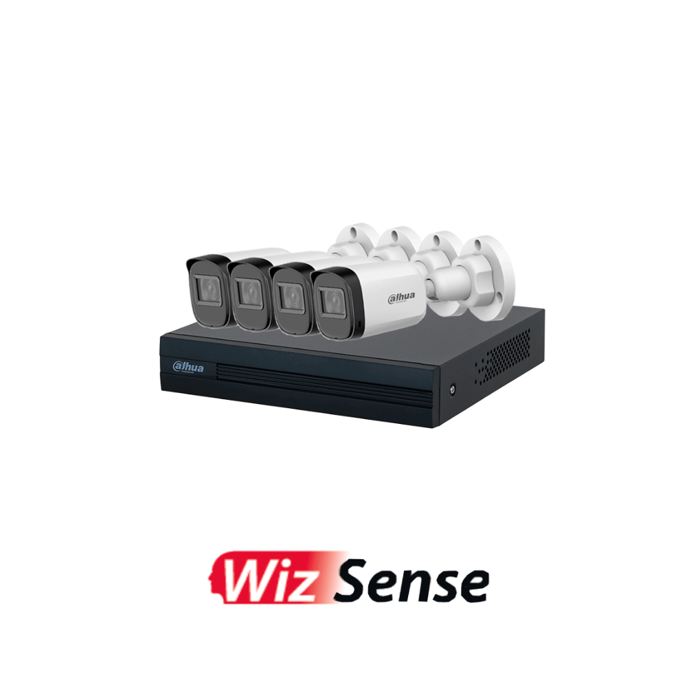 Kit Videovigilancia Dahua KIT/XVR1B08-I/4-B1A21N-U - DVR Cooper-I WizSense 8 Canales + 2 IP, 4 Camaras 2MP, H.265+, Busqueda de Humanos y Vehi­culos