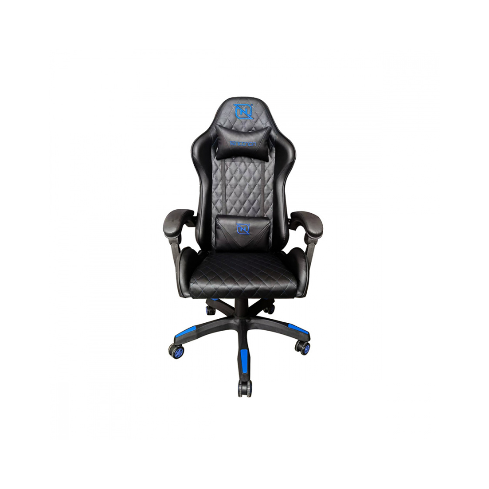 Silla Gamer Necnon NSG-01 - Foam, Clase 4, Cojín Lumbar y de Cabeza, Negro/Azul (NBSG0123C4)