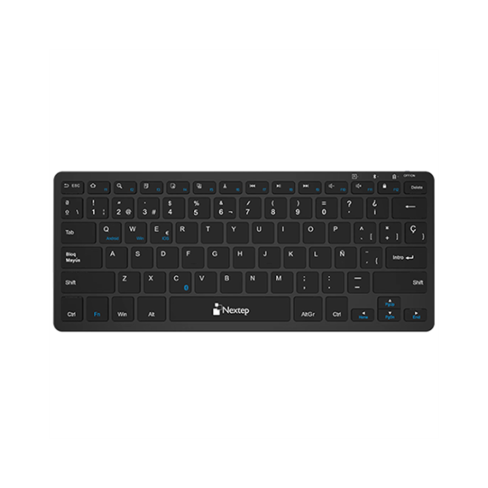 Teclado Nextep Inalámbrico Compacto Recargable Bluetooth Alcance 10 Metros
