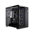 Gabinete Balam Rush Thank Expert Curve 7400 Mini Torre Negro Cristal Sin Bordes Con Indicador Térmico 4 Ventiladores ARGB ATX / Micro ATX / Mini ITX Sin Fuente