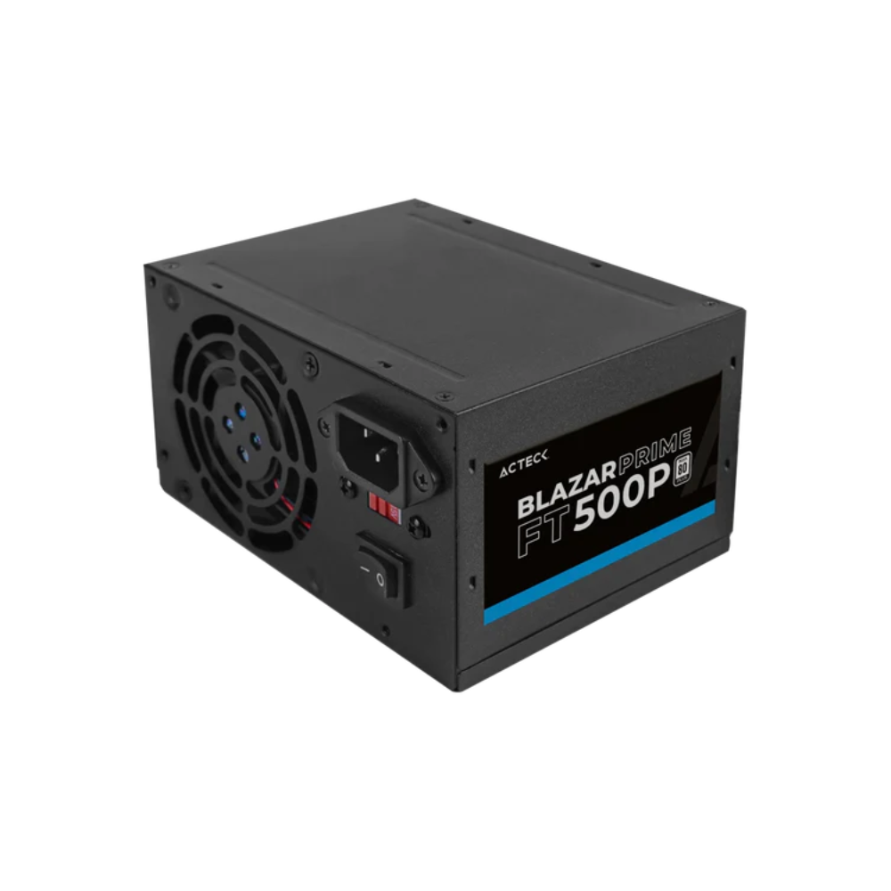Fuente de Poder Acteck Blazar FT500P ATX 500W 2xMolex 4 Pin + 1x Negro