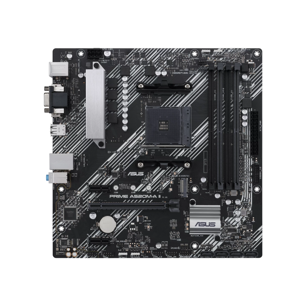 Tarjeta Madre ASUS Prime A520M-A II/CSM, Socket AM4, 4xDDR4, HDMI/DP/VGA, Micro ATX