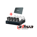 Kit Dahua 4 Canales, SSD 512GB, Camaras 2MP con Microfono, DVR WizSense IA, Iluminacion Dual, Accesorios Incluidos