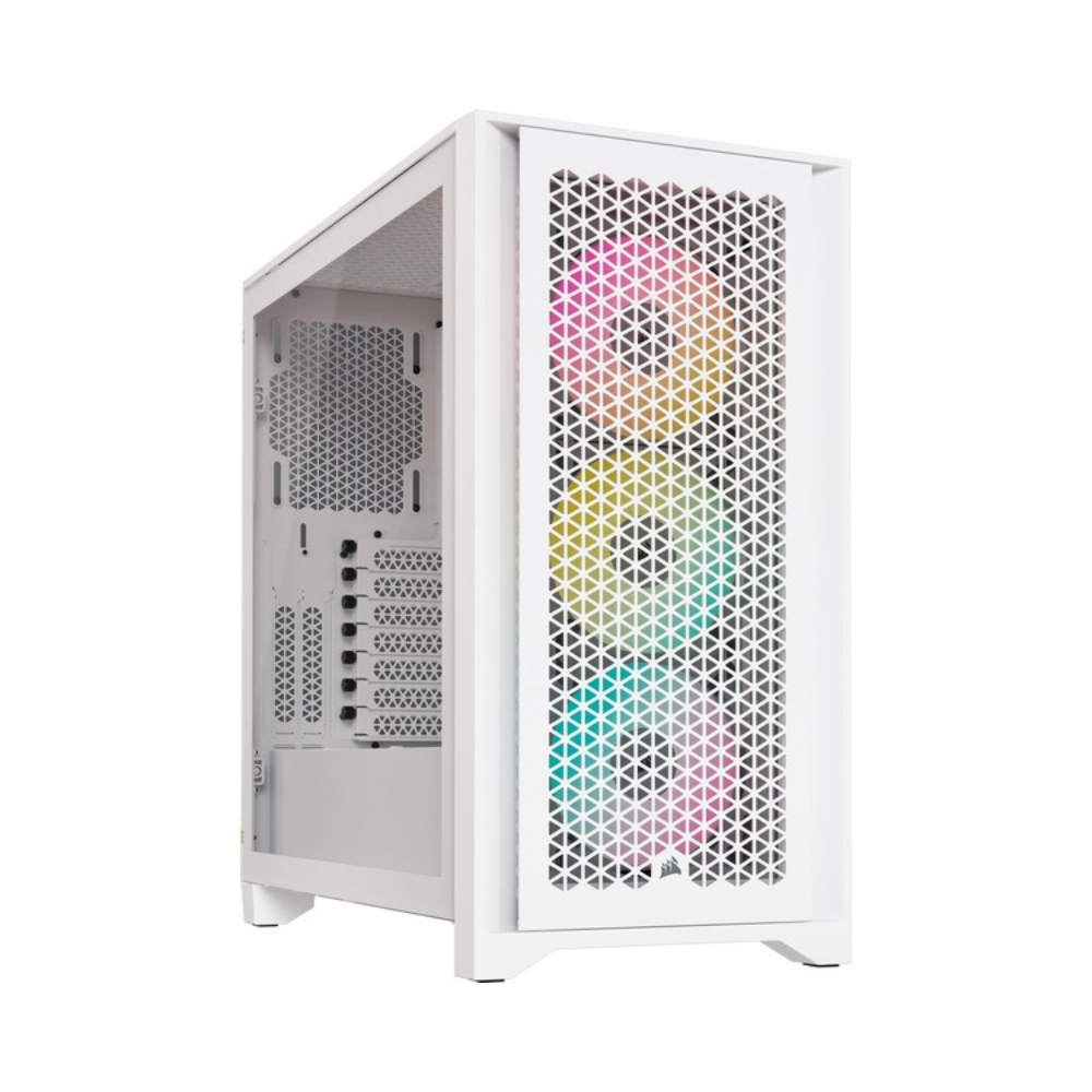 Gabinete Corsair iCUE 4000D RGB Airflow Mid Tower, Blanco CC-9011241-WW