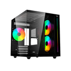 Gabinete Balam Tank Pro GM955 Mini Torre / Mini ATX Cristal Negro — Modelo BR-937320