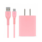Cargador Brobotix Combo Carga Rápida USB V3.0 + Cable USB Tipo C Rosa