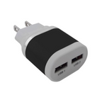Cargador Brobotix USB para Pared 5V 2A, 2 Puertos, Negro
