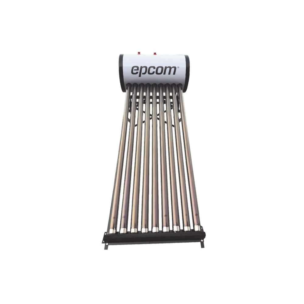 Bóiler Solar 90L, Baja Presión, 9 Tubos Vacío, Termotanque Inoxidable, Resistente a Granizo, Ánodo de Magnesio